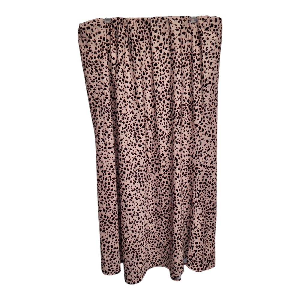 SHEIN Curve Pink and Brown Spotted Maxi Skirt Casual - Size 3XL